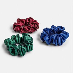High Quality Real <b>100</b>% Mulberry <b>Silk</b> <b>Hair</b> Ties <b>Scrunchies</b> for Girl Women - Product Image 2