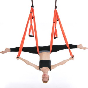 Meilleur <span class=keywords><strong>lit</strong></span> de yoga volant de couleur dégradée anti-gravité balançoire hamac de yoga aérien à faible étirement - Product Image 4