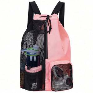 New Arrival Mesh Swimming Bag Lightweight Foldable <b>Drawstring</b> <b>Backpack</b> Sports Gym Bag - Product Image 2