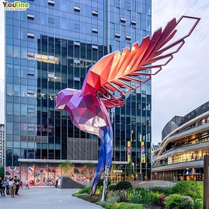 Sculpture <span class=keywords><strong>d</strong></span>'<span class=keywords><strong>oiseau</strong></span> <span class=keywords><strong>en</strong></span> acier inoxydable poli miroir pour extérieur, toit, terrasse, skyline, jardin - Product Image 3