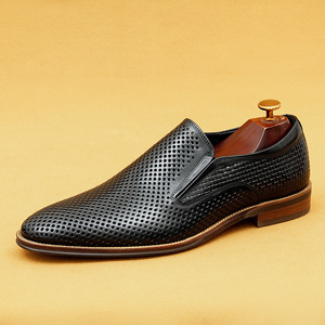 Men's leather <b>shoes</b>, men's leather <b>shoes</b> for summer, one-piece slip-on business casual <b>shoes</b>, <b>soft</b> sole, breathable <b>shoes</b> - Product Image 6