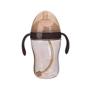 ขวดป้อนนมซิลิโคนสำหรับเด็กปราศจากสาร BPA เป็นมิตรต่อสิ่งแวดล้อม240มล. ขวดหัดดื่มสำหรับเด็กเกรดอาหารมีลวดลาย - Product Image 4