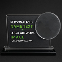 Plaque de bureau en cristal personnalisée avec impression couleur UV Neelpure 186886, logo personnalisé, cadeau d'entreprise