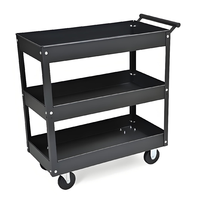 Gabinete de Hierro Industrial de 3 Niveles, Resistente y Multiusos, Personalizable para Uso en Carritos de Almacenamiento con Ruedas en Almacenes