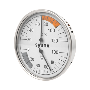 X-22サウナ温度計ハイグロメーター壁に取り付けられた金属シェル高温耐性蒸気サウナルーム - Product Image 2