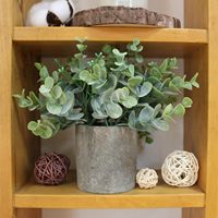 Petit artificiel Eucalyptus herbe verdure en pot faux pour la maison étagère Table basse salle de bain ferme décor pour Pâques