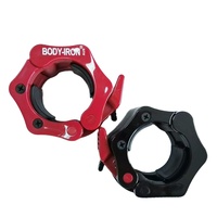 Colliers de sécurité pour haltères en nylon unisexe personnalisés, vente directe usine, à dégagement rapide et sécurisé pour clips d'haltères à verrouillage rapide de 50 mm