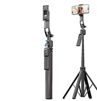 C17 Foldable AI Face Tracking <strong>Gimbal</strong> <strong>Stabilizer</strong> 360 Degree Automatic Rotation Selfie Stick Tripod Smart Phone Camera Steel Metal
