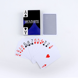 Cartes de <span class=keywords><strong>poker</strong></span> standard en plastique imperméable 57x88mm, durables et lavables, pour les soirées de jeux en famille et les tournois de casino - Product Image 1