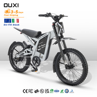 Vélo électrique à pneus larges OUXI 24 pouces personnalisé en Italie, GT2000, 48V 250W, batterie amovible, 7 vitesses, fourche à suspension pour les trajets urbains