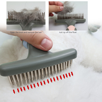 Peigne à poils de chat à Double étage, brosse pour chien, râteau de toilettage pour animaux de compagnie, vente en gros