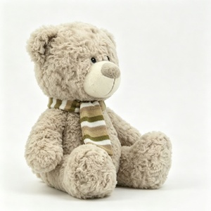 Oso de peluche personalizado con textura rizada, oso de peluche de color beige neutro. - Product Image 3