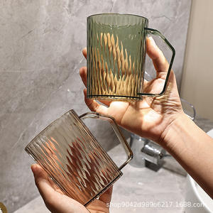 Taza para enjuague bucal con diseño de ondas, taza para cepillo de dientes, artículos de plástico para el hogar de pequeña capacidad para niños y estudiantes - Product Image 3