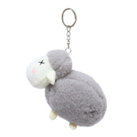 12cm dessin animé mignon peluche alpaga petit agneau mouton jouets en peluche porte-clés Mini pendentif Peluches mouton peluche poupée porte-clés