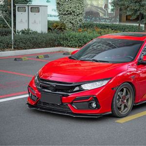 Kit de Carrocería para <span class=keywords><strong>Honda</strong></span> <span class=keywords><strong>Civic</strong></span> 10ª Generación 16-21 Modificado, Lip Frontal Tipo Si, Pequeño Faldón y Alerón Trasero - Product Image 1