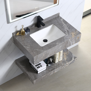 Lente in Pietra Moderna ad Alta Definizione Resistente all'Acqua per Mobile da Bagno con Lavabo in Ceramica per Hotel, Appartamenti e Ville - Product Image 2