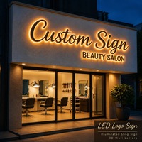 Lettres en relief 3D personnalisées rétroéclairées par LED, étanches IP65, contrôlées par Bluetooth, avec Google Assistant, pour enseignes de bar et devantures de magasins