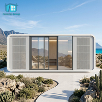 Maison conteneur mobile moderne en bois, alimentée à l'énergie solaire, écologique, légère, anticorrosion, garantie 5 ans