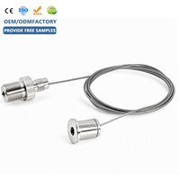 Kit de suspension à câble réglable avec pince à câble à boucle et fixation au plafond pour panneau lumineux LED et suspension de signalétique