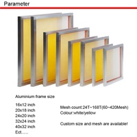 8x12 18x20 20x24 23x31 pouces cadres de pochoir de sérigraphie en aluminium sur mesure avec maille
