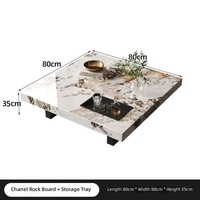 Table basse moderne en marbre pour salon et appartement - Design durable et écologique