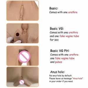 Silikon yapay vajina iç çamaşırı popo yastıklı külot kauçuk kalça pantolon Crossdresser için açık ön - Product Image 6