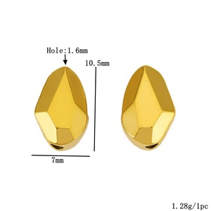 Cuentas espaciadoras irregulares de acero inoxidable de 4 mm, estilo barroco, con orificio abierto, cuentas sueltas para la fabricación de pulseras y collares DIY. - Product Image 2