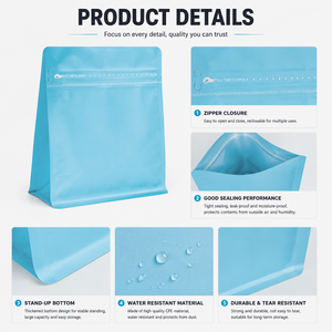 Universal Coffee <b>Bean</b> Octagonal Sealed Packaging <b>Bag</b> Valve Food Grade Heat Seal Aluminum Foil Side Zipper for Supermarket Use - Product Image 2