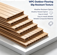 Planche de terrasse en WPC PE solide, imperméable, antidérapante, pour extérieur, terrasse, jardin, revêtement de sol en composite bois-plastique