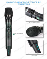 ميكروفون لاسلكي Soundmark G-40S 025 بتقنية التنوع الحقيقي مع مراقبة مستوى البطارية في الوقت الفعلي عبر أضواء LED وهيكل معدني