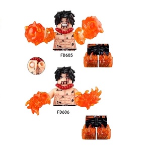 Anime Nhân Vật Ace Mini Hành Động Hình Xây Dựng Khối Thiết Lập Zoro Sanji Robin Nhựa ABS Moc Mô Hình Đồ Chơi - Product Image 2