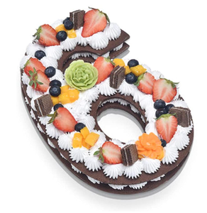 Pochoirs à chiffres pour gâteaux, DIY, chiffres arabes, qualité alimentaire, matériau PET 0,35 mm, blanc laiteux, tailles 4-16 pouces - Product Image 1