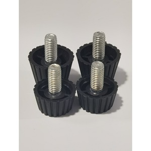 Patas Ajustables para Muebles M81721, Plástico Negro, Redondas, Accesorios Industriales para Muebles - Product Image 2