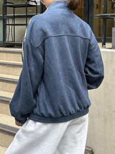 Giacca Bomber Lunga Unisex Personalizzabile in Vera Pelle con Collo Rialzato, Stile High Street, con Goffratura Frontale, Tasche Larghe, Primaverile, di Gran Tendenza - Product Image 3