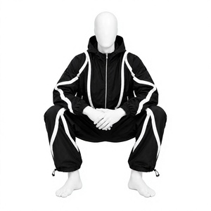 Quick Dry Zip up <b>Long</b> <b>Sleeve</b> Breathable Windbreaker Sets Custom Logo <b>Men</b> Street Wear <b>Top</b> Quality Set For <b>Men</b> - Product Image 5