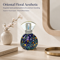 Botol Parfum Kaca Kosong Motif Bunga Berbintang Matte Cetak Sablon, Dekorasi Mewah, 30ml 50ml 100ml, Promo Hot Sale