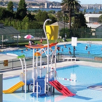 Toboggans aquatiques à déversement pour complexes hôteliers, équipements de jeux aquatiques, parcs aquatiques, structures de jeux aquatiques