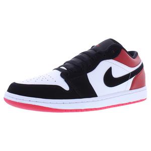 Zapatillas Nike Air Jordan 1 Low SE de Cuero para Hombre, Color Blanco, Negro y Rojo Varsity, Estilo Baloncesto - Product Image 1