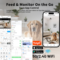 Distributeur automatique intelligent d'aliments pour animaux de compagnie Tuya 2.4G & 5G WiFi, contrôle par application, programmable, étanche, 4L, caméra 1080P, vision nocturne, pour chats et chiens