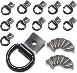 SBYLTEK PJ 044 D Ring Tie Anchors Heavy Duty <b>Trailer</b> Lashing <b>Cargo</b> Net Truck Bed Garage Pickup SUV Workshops 1.37 Lbs - Product Image 1