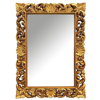 Miroir mural écologique de 4 mm d'épaisseur, design contemporain, finition dorée antique, pour la décoration du salon, fabriqué en Chine