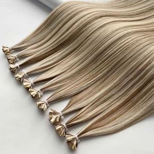 Extensioni per <span class=keywords><strong>capelli</strong></span> lisci <span class=keywords><strong>biondo</strong></span> <span class=keywords><strong>cenere</strong></span> con punta piatta, 100% <span class=keywords><strong>capelli</strong></span> umani Remy, cheratina pre-incollata per styling professionale all'ingrosso - Product Image 5