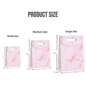 Sacs en papier personnalisés avec logo imprimé, portables, haut <span class=keywords><strong>de</strong></span> gamme, <span class=keywords><strong>auto</strong></span>-adhésifs, pour cadeaux <span class=keywords><strong>de</strong></span> fête d'anniversaire ou <span class=keywords><strong>de</strong></span> mariage, petits sacs à bonbons avec poignée découpée - Product Image 2