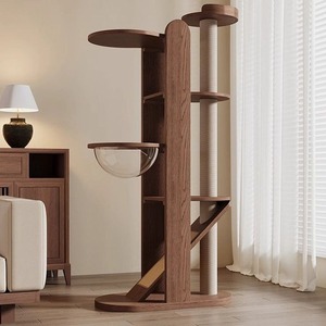 Tour à gratter de luxe haut de gamme, mobilier moderne en bois, lit mignon et cadeau pour Noël - Product Image 1