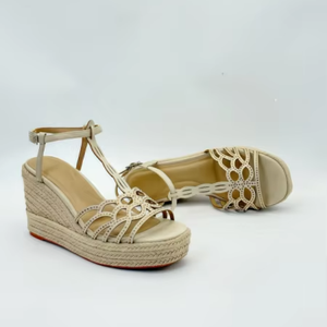 Design estivo nuovo stile Versatile con zeppa e <span class=keywords><strong>tacco</strong></span> <span class=keywords><strong>interno</strong></span> con suola spessa sandali Casual da donna - Product Image 1