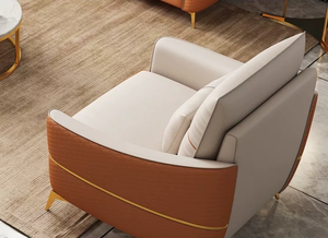 Italiano moderno salón <span class=keywords><strong>tv</strong></span> viendo transversal asientos tres de sofá de cuero de lujo muebles de 3 plazas - Product Image 4