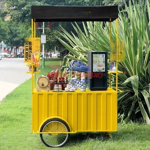 Strong Cooling Small Churro Cartgelato Fast Food Cartmobile Romantic Selling Style Ice Cream Cart - Product Image 3