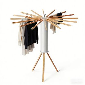 Séchoir à <span class=keywords><strong>linge</strong></span> cylindrique de qualité supérieure, séchoir à vêtements rotatif pour gain de place, séchoir à <span class=keywords><strong>linge</strong></span> trépied pour buanderie - Product Image 3