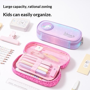 Nouvelle trousse à crayons en tissu à motif de dessin animé pour garçons et filles, sac de papeterie multifonctionnel simple et <span class=keywords><strong>grand</strong></span> pour les enfants de l'école primaire - Product Image 3