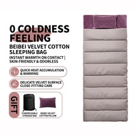 Sac de couchage enveloppant en pongé pour bébé - Tente de camping extérieure pour adulte, hiver, élargi, chaud, rembourré en coton creux